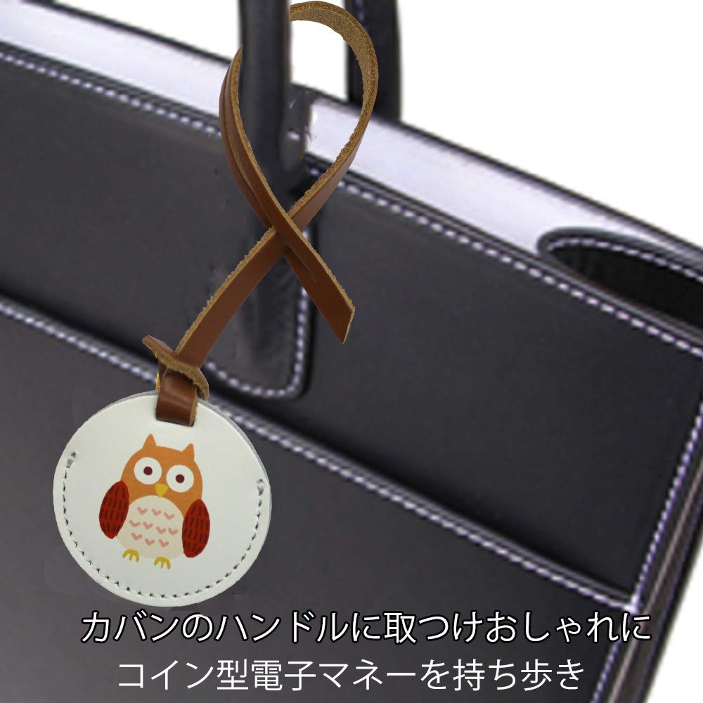 Amazon | 小銭が入る ストラップ付 コインケース 動物 アニマル 小銭入れ 500円硬貨 コイン型 電子マネー Edy Quicpay ケース  日本製 牛革 ねこ | HERBE | 小銭入れ