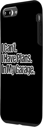 Miniatura 29 de Funda para iPhone 12 mini con diseño de chico de coche, con texto en inglés "I Can't I Have Planans In My Garage
