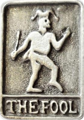 1000 Flags The Fool Tarot Card Pewter Pin Badge