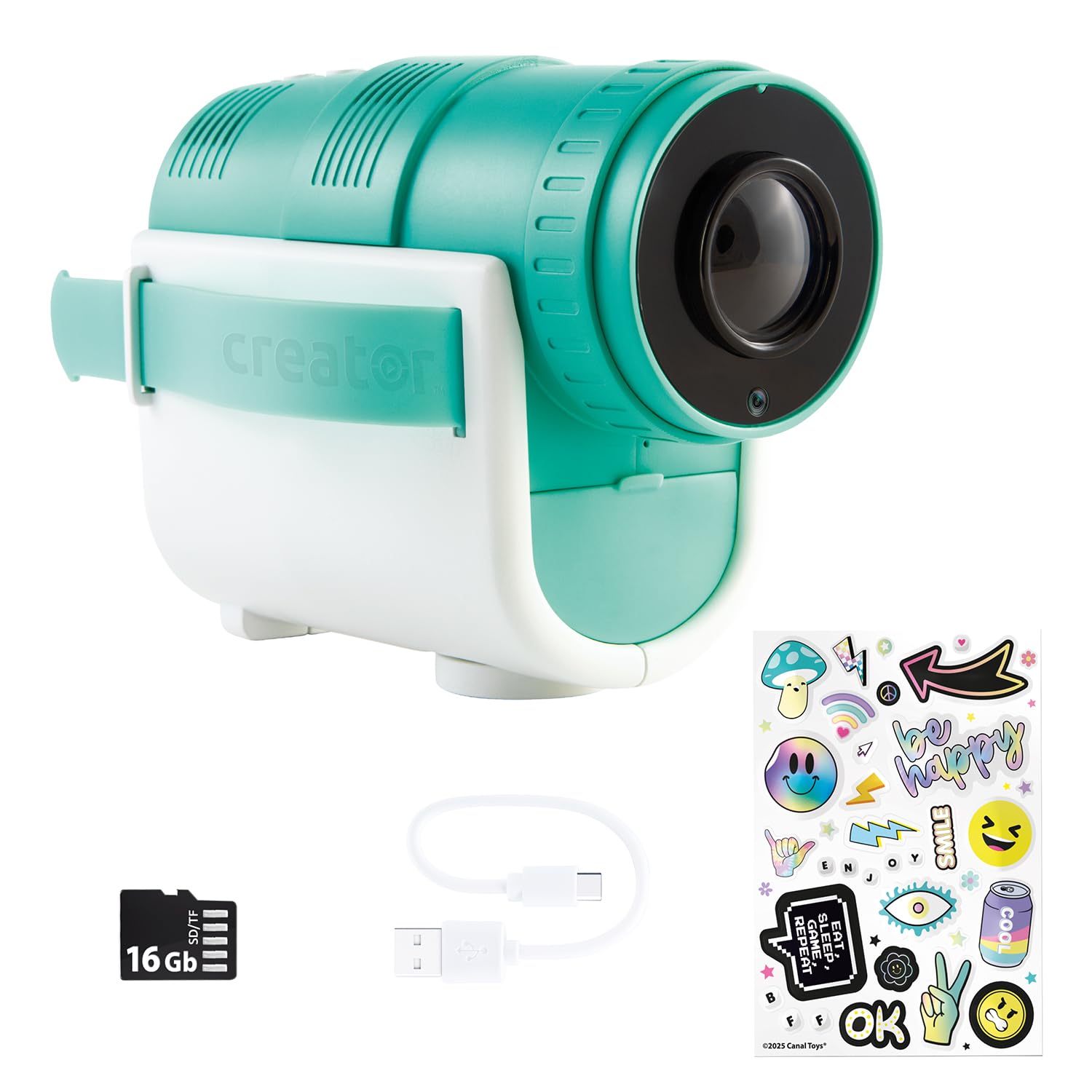 Canal Toys - Videocamera Proiettore Blu per Bambini 3 in 1 - Cattura i tuoi Momenti preferiti e Proiettali - Regalo Bambina e Bambini 8 Anni in su - Funzione Cast Telefono - 27 Effetti - CLK 039