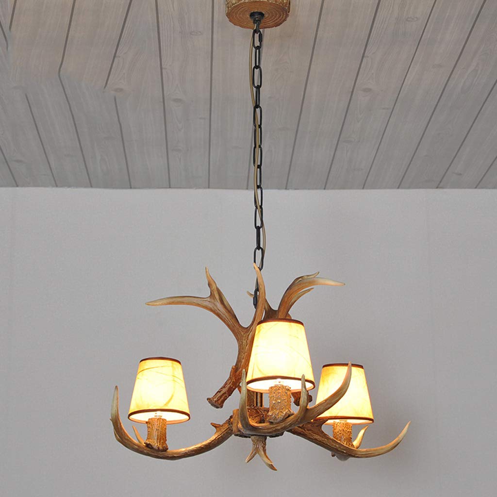 SYAXVOM Antler Chandelier Retro Living Room Restaurant Cafe Internet Creative