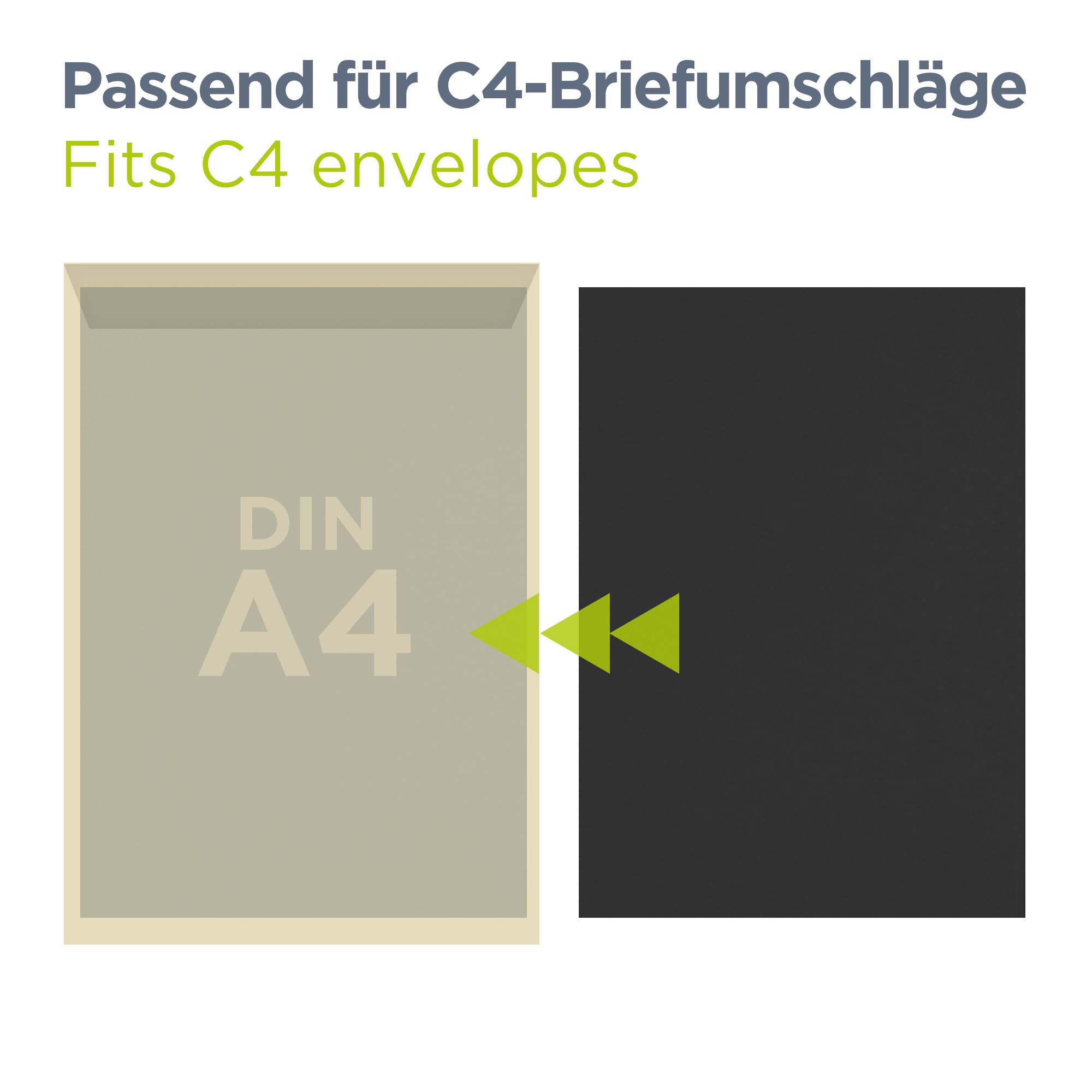12 x Urkundenmappe für A4 schwarz, FSC® MIX 70%, hochwertige, stabile Dokumentenmappe 320g/m² Karton, Made in Germany, Kondolenzmappe, Zeugnisse, Zertifikate, Auszeichnungen, vom Hersteller Werbegrün
