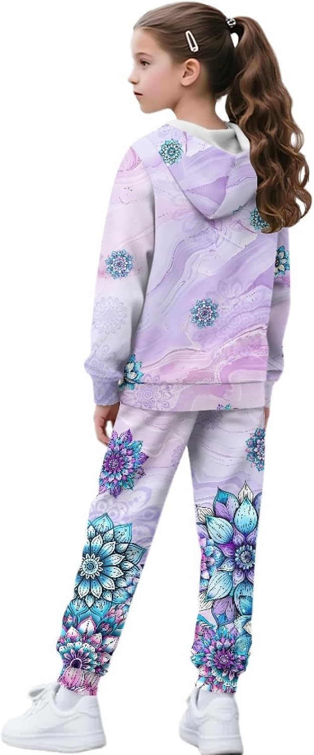 HUIACONG Sweat Suit Girls Sweatsuits Boys Tracksuits for Kids Children Sweat Set
