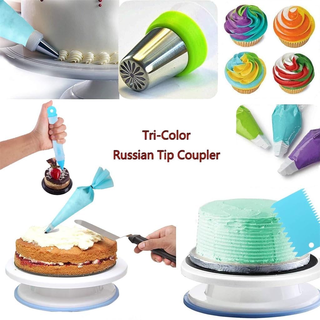 68 Piece Cake Turntable Set Anti Slip Cake Turntable Flower Mounting Mouth Flower Mounting Bag Baking Tool Set