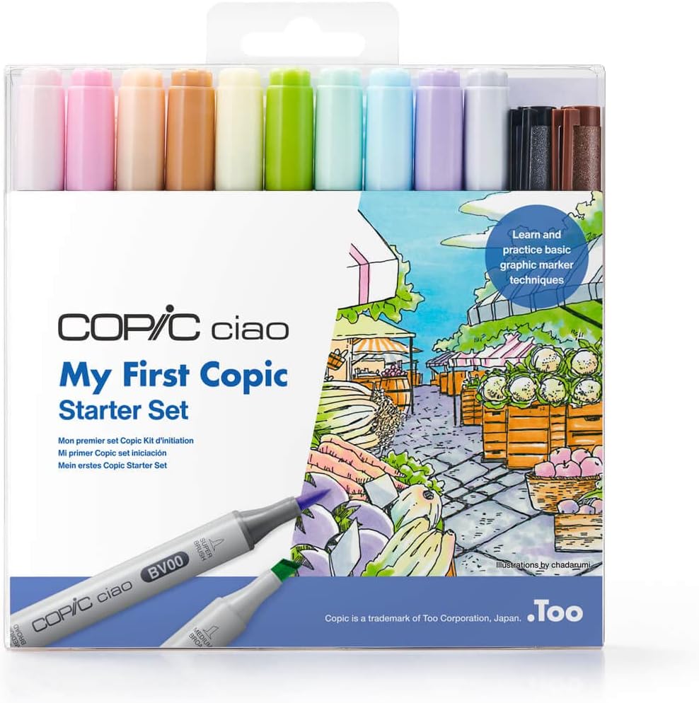 Ciao Marker My First Copic Starter Set, 12-Piece Set