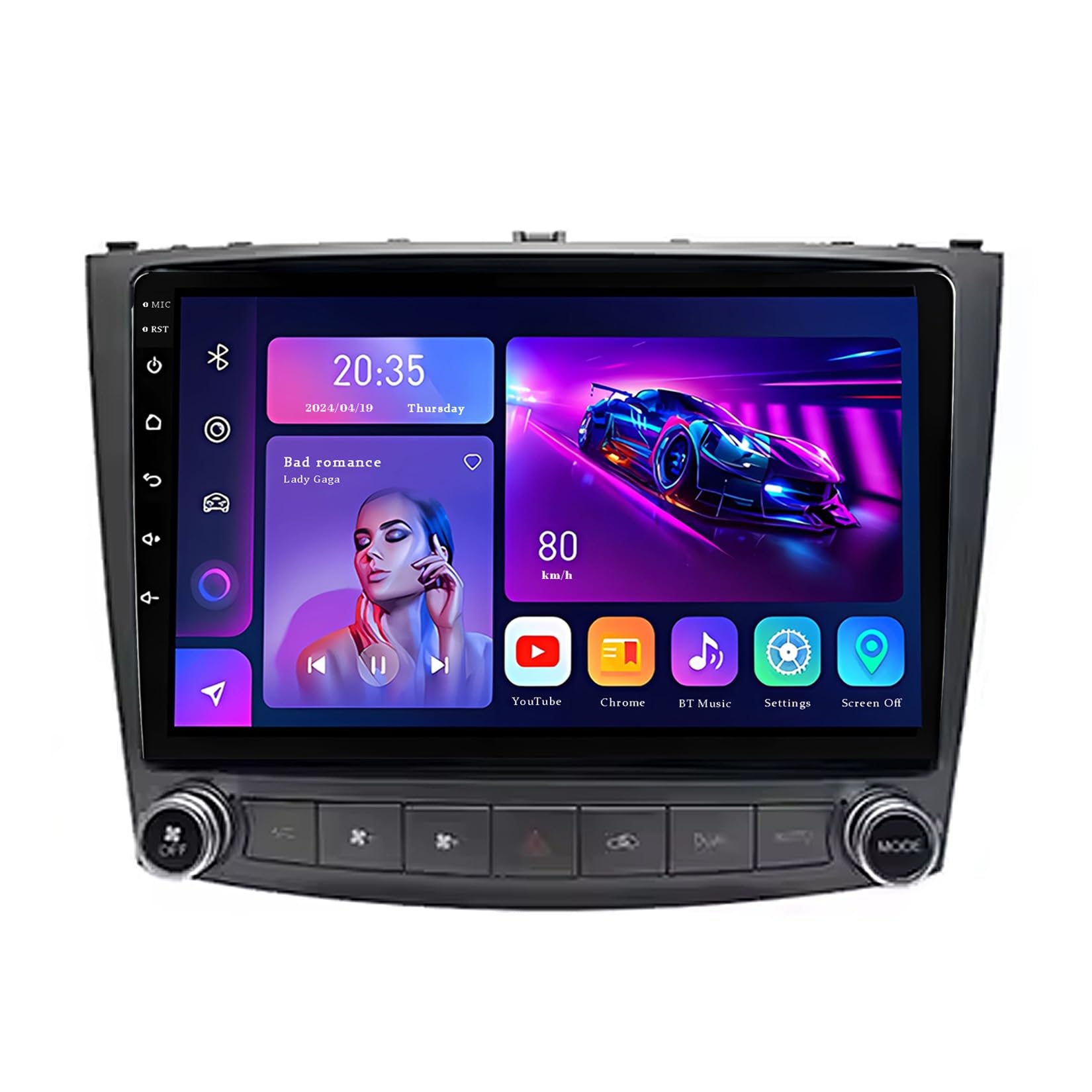 Autoradio tactile avec commandes au volant pour remplacer radio Lexus IS