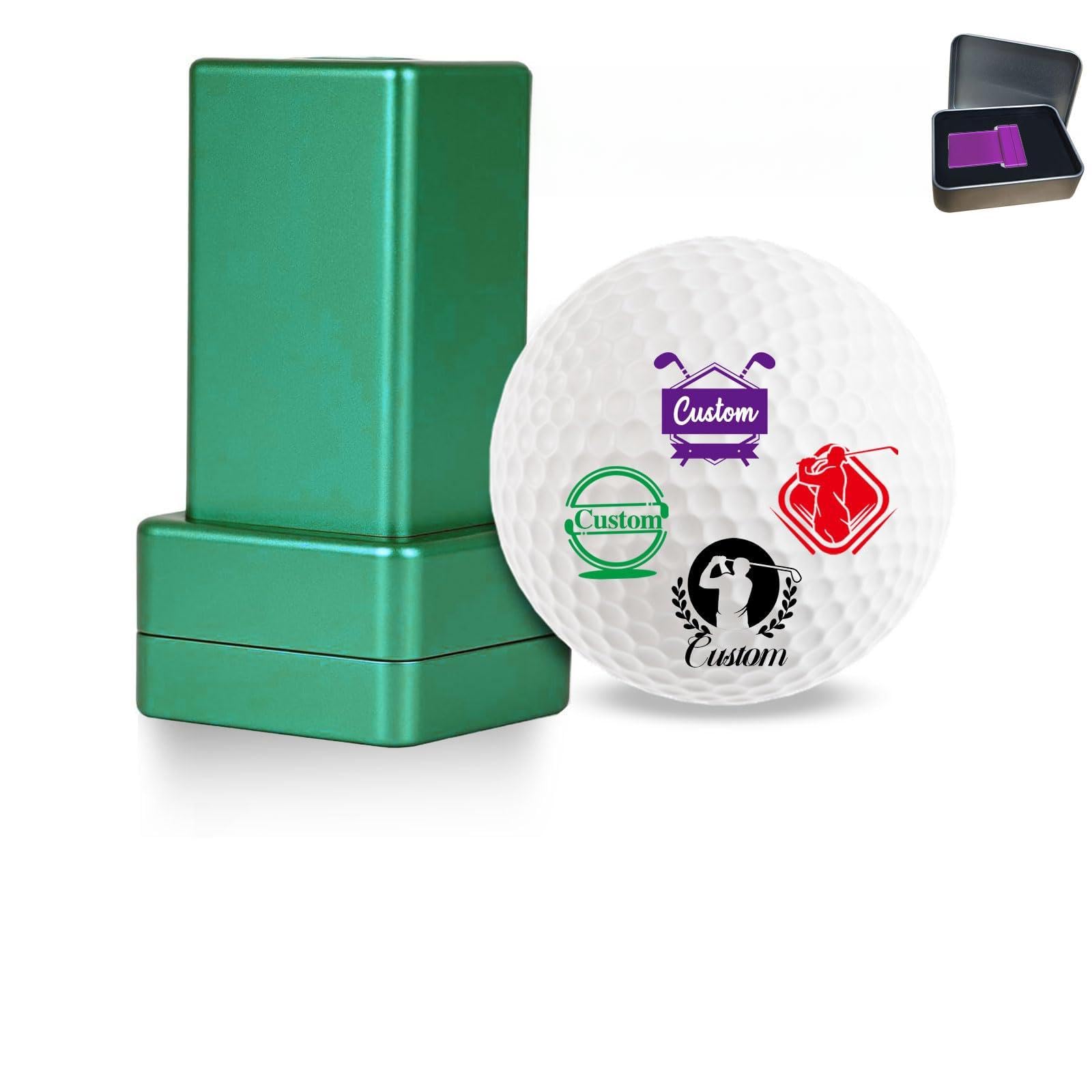 Custom Golf Ball Stamp - Personalised Long Lasting Golf Ball,Table Tennis, Badminton, Rugby, Soccer Marker with Ink Bottle - Easy Markings, Unique Golf Accessories Gift for Enthusiasts