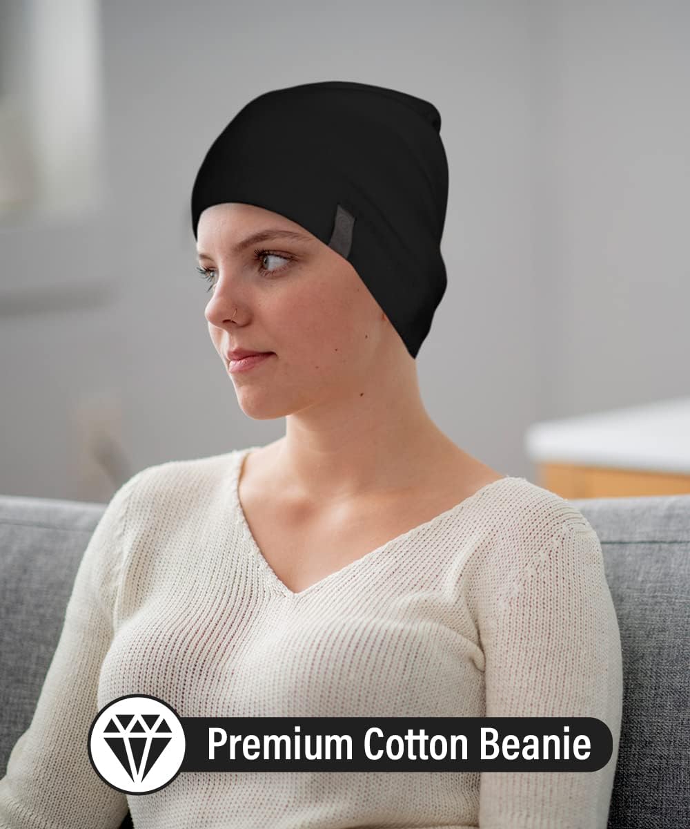 Revony Chemo Beanie Cap - Soft and Skin Friendly - 100% Cotton - Image 2