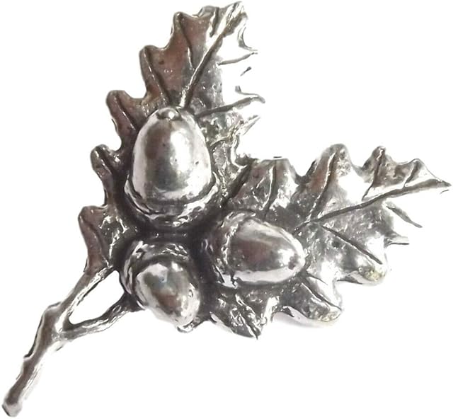 OAK LEAVES "Birds, Animals & Nature" Hand Made in UK Pewter Lapel Pin Badge