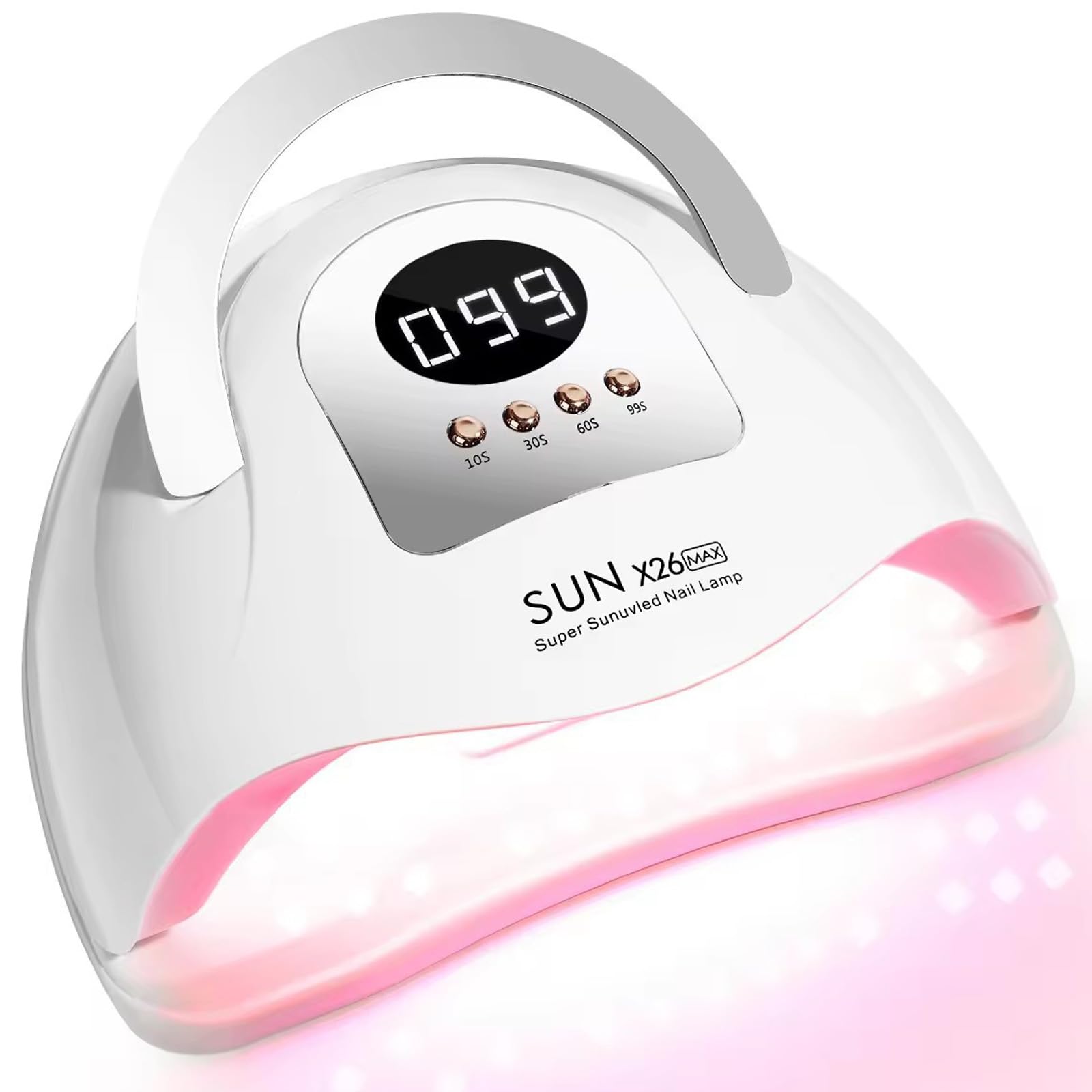380W Lámpara UV LED Uñas,Secadora de LED UV con 81 Cuentas LED,Lámpara Uñas Semipermanentes con 4 Temporizador,Sensor Automático,Pantalla LCD,Para Manicura Pedicure Nail Art Hogar el Salón
