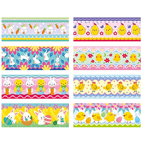 7 Stück Osterei-Aufkleber, DIY Kaninchen Huhn bedruckte Schrumpfwickel Osterei-Dekorationen bunte Oster-Aufkleber für Osterei Jagd Spiel Korb Kunst Handwerk für Heimdekoration Cover