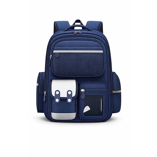 Mochila Escolar Infantil Masculina Impermeável 45cm – Leve, Ergonômica, Resistente, com Vários Compartimentos e Faixa Refletiva para Meninos e Meninas