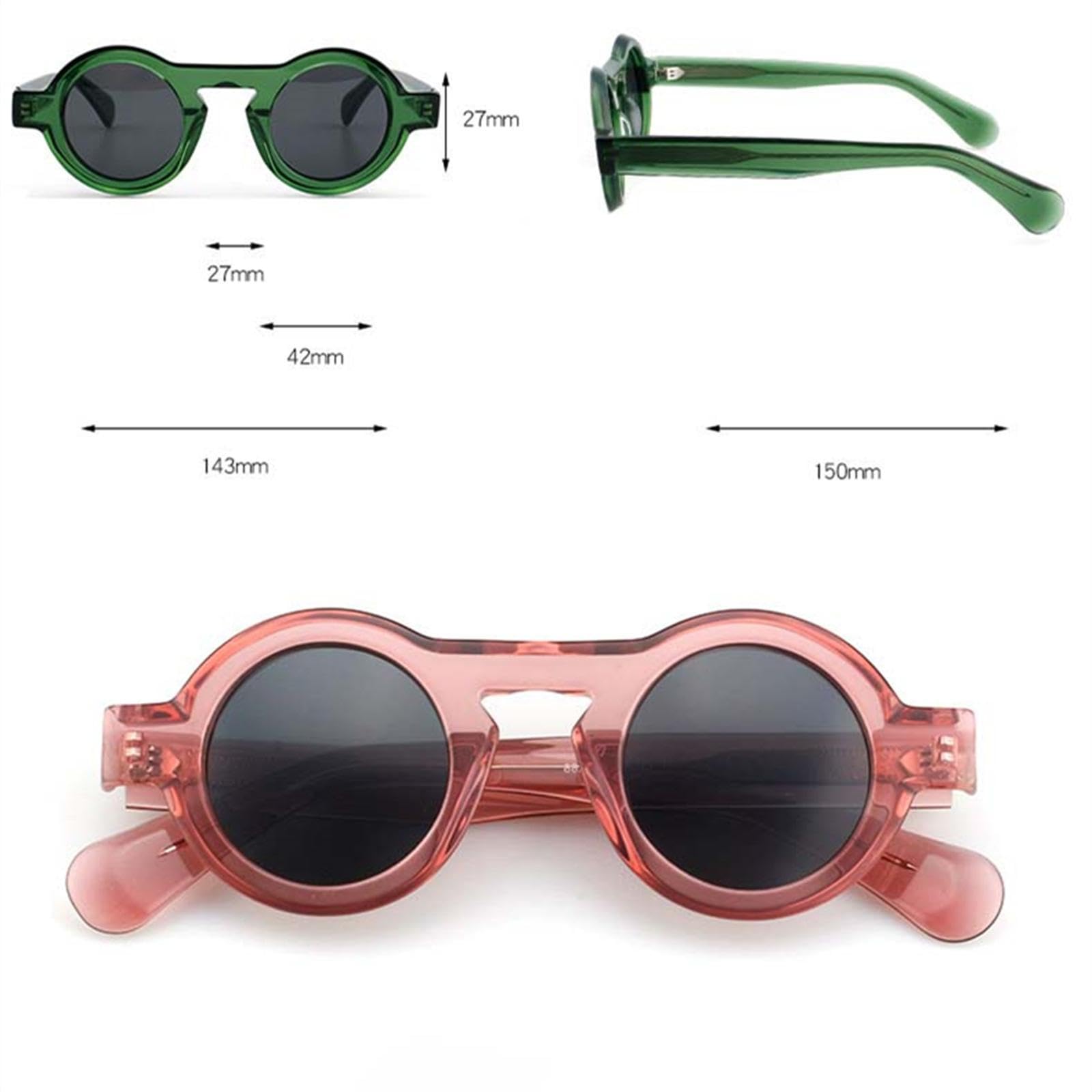 Retro Acetat Sonnenbrille Polarisierte Männer Frau Rahmen Brille Brillen Uv400