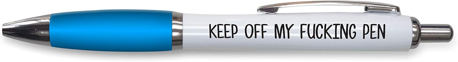 Rude Pens For Adults | Funny Boss Gifts Leaving Presents For Colleagues | Silly Ballpoint Pen Novelty Funky Stationery Quirky Gift Office Desk Accessories (Turquoise_PAP3)