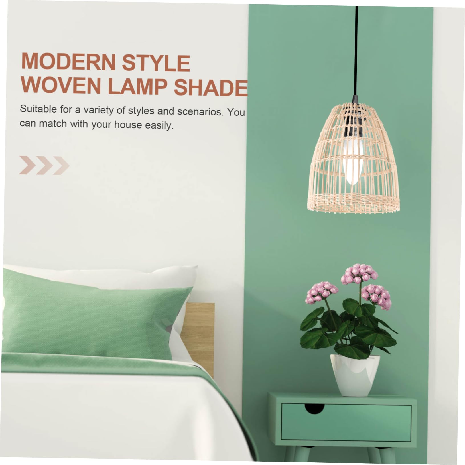 TOVINANNA Vintage Paper Lampshade for Dining Room Ceiling Light Cover Stable Plastic Iron Frame