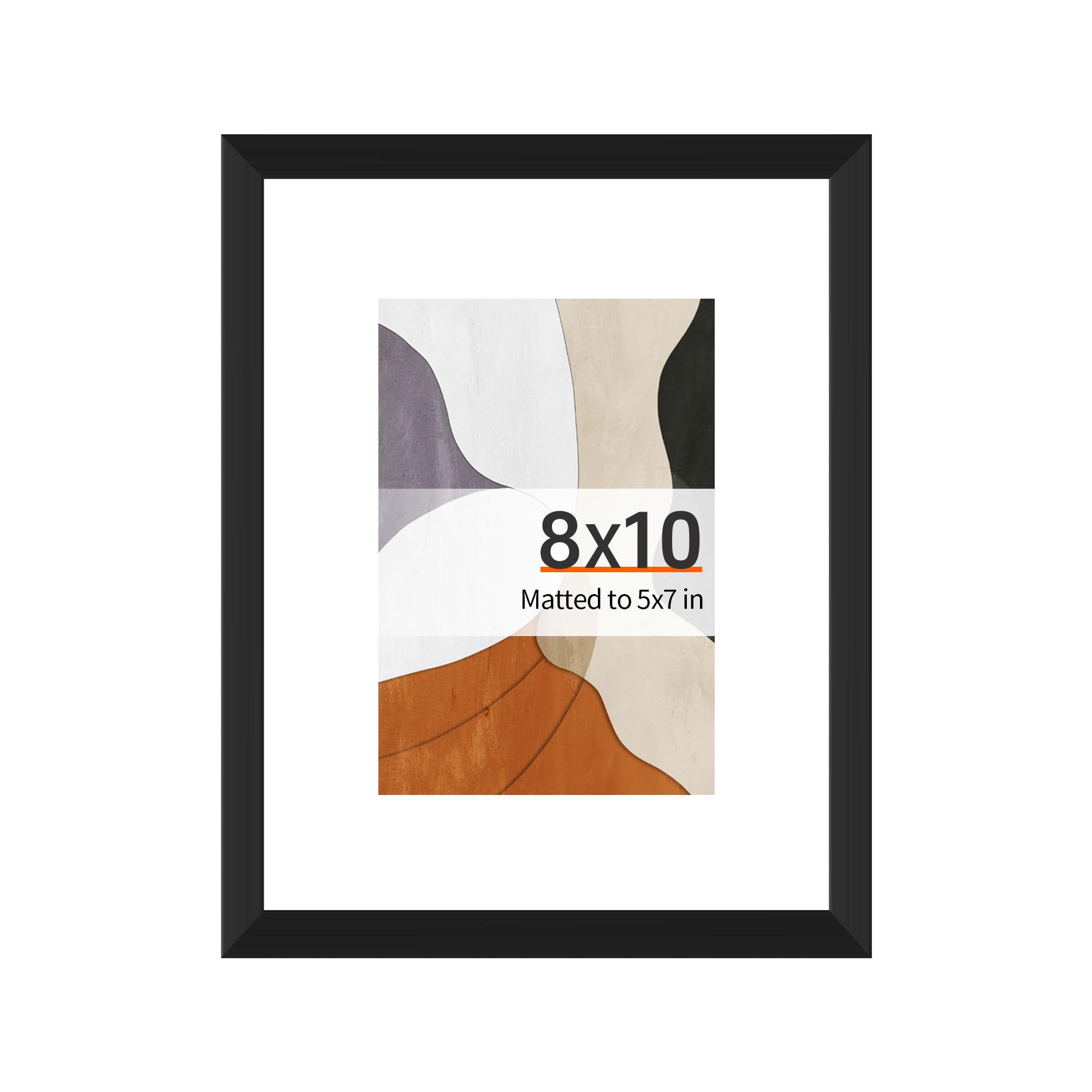 Photo 1 of Arrow king 8x10 Black Picture Frame, Display Pictures 5x7 with Mat or 8x10 Without Mat, Wall or Tabletop Display with Stand, 1 Pack