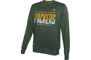 Outerstuff Men's Pro Style Green Bay Packers Performance Fleece Crew Neck Pullover Sweatshirt