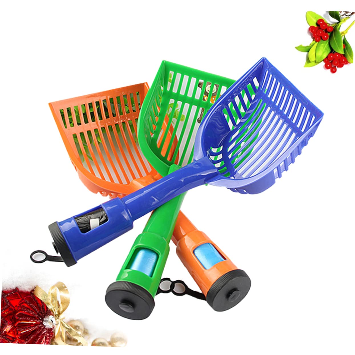 POPETPOP 3pcs Cat Litter Scoop Cat Sand Poop Pet Cleaning Sift Shovel