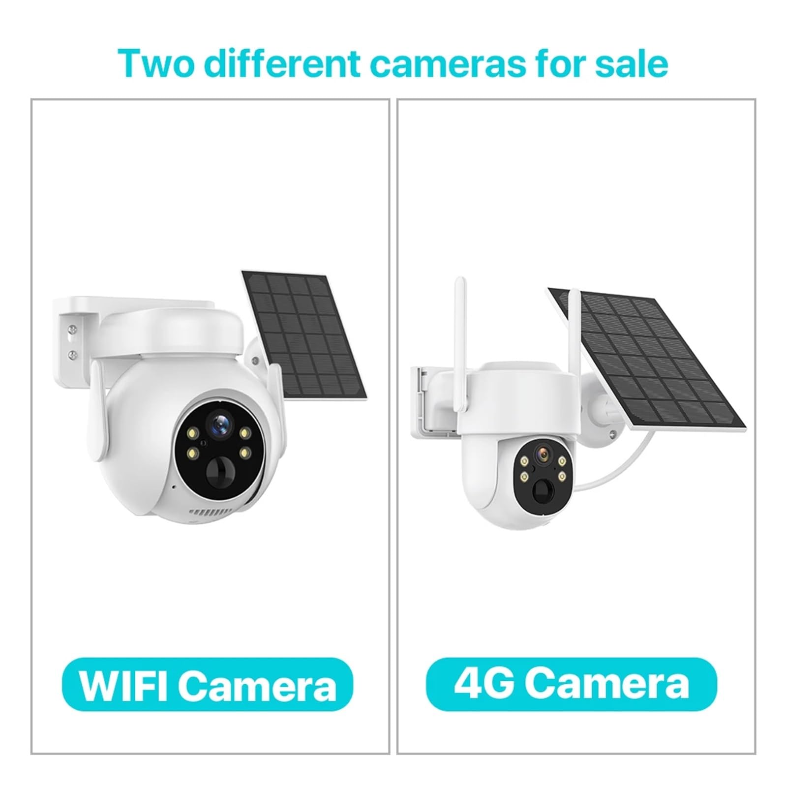 Telecamera di sicurezza, Telecamera IP 4G 2K 4MP HD Wireless solare integrata alimentata a batteria PTZ esterna PIR Rilevamento umano Cam di sicurezza audio(4K 8MP No SD Card)