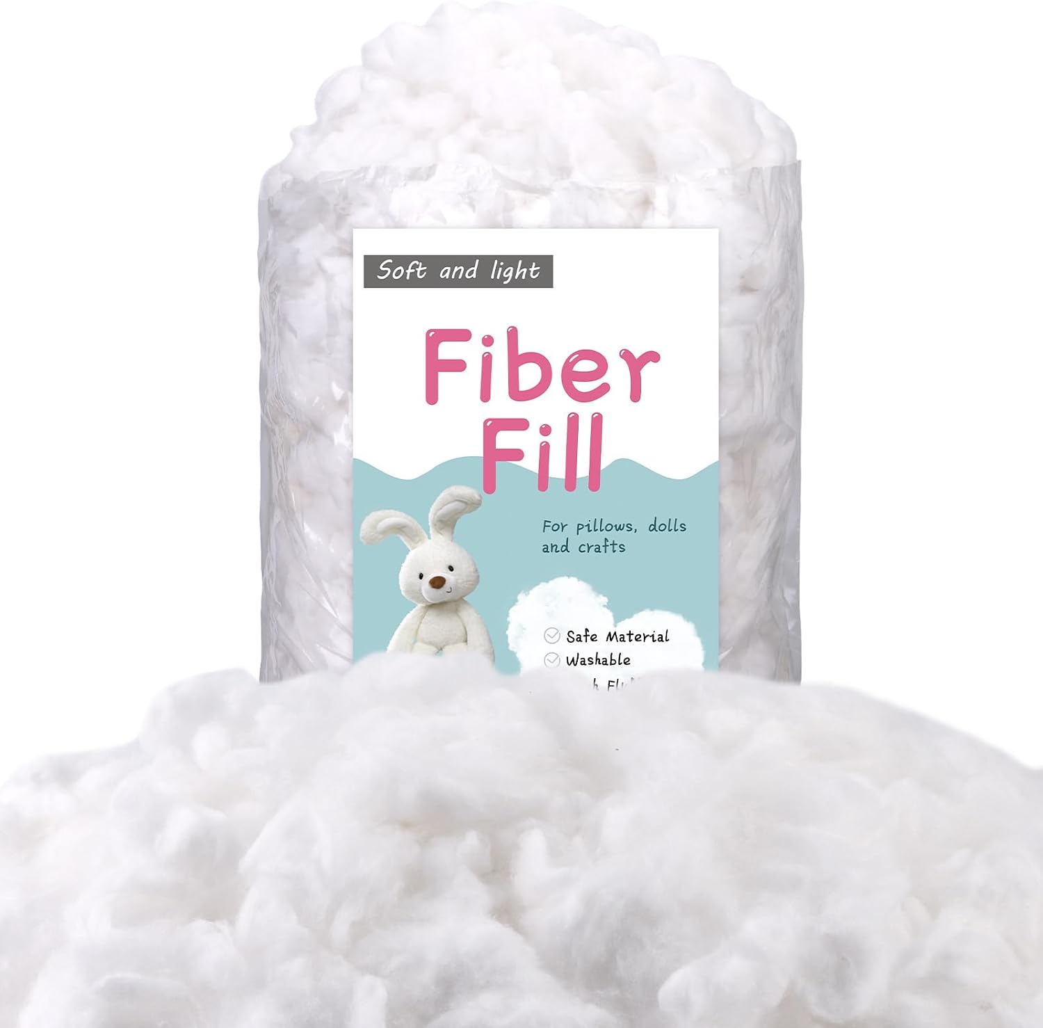 LOKUNN High Resilience Pillow Fill, 500g Polyester Fiber, Stuffing for Pillows, Stuffed Animals, DIY Crafts