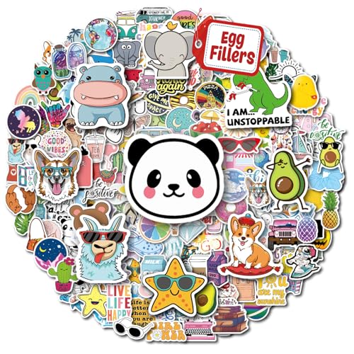 200 Pcs Waterproof Vinyl Stickers - Aesthetic Laptop Stickers and Water Bottle Stickers for Kids Teens