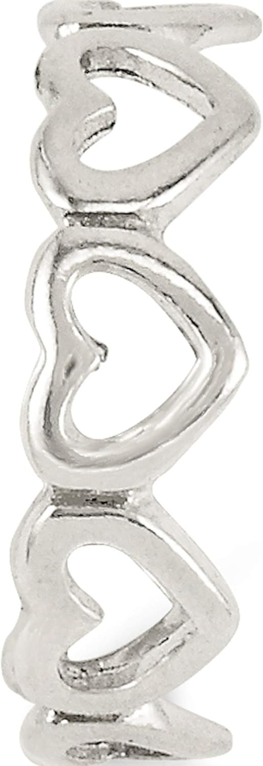 Sterling Silver Cut-Out Hearts Toe Ring - Jewelry By Sweet Pea