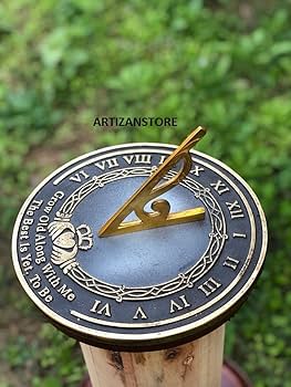 インド　SUNオールドランプＢ Amazon.com: ARTIZANSTORE Brass Sundial Grow Old with Me