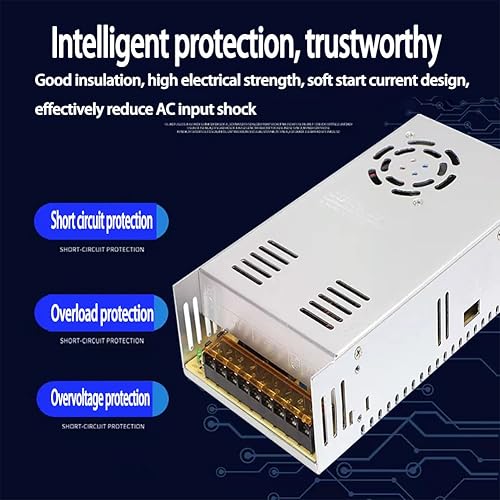 Miniatura 4 de Fuente de alimentación de 12v Convertidor de 110 a 12v Fuente de alimentación de 30 amperios (AC110V a DC12V 30A 360W)