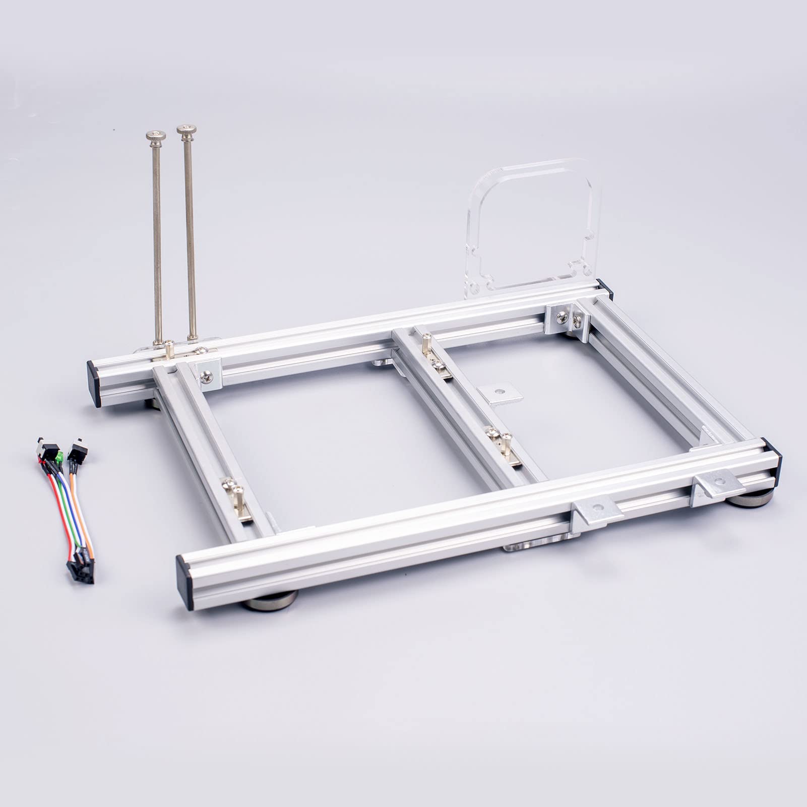 Generic Komputer ITX Wspornik Otwartej Obudowy Dobre Odprowadzanie Ciepła Goła Rama do Użytku Domowego DIY Stop Aluminium 315x210mm (SILVER)