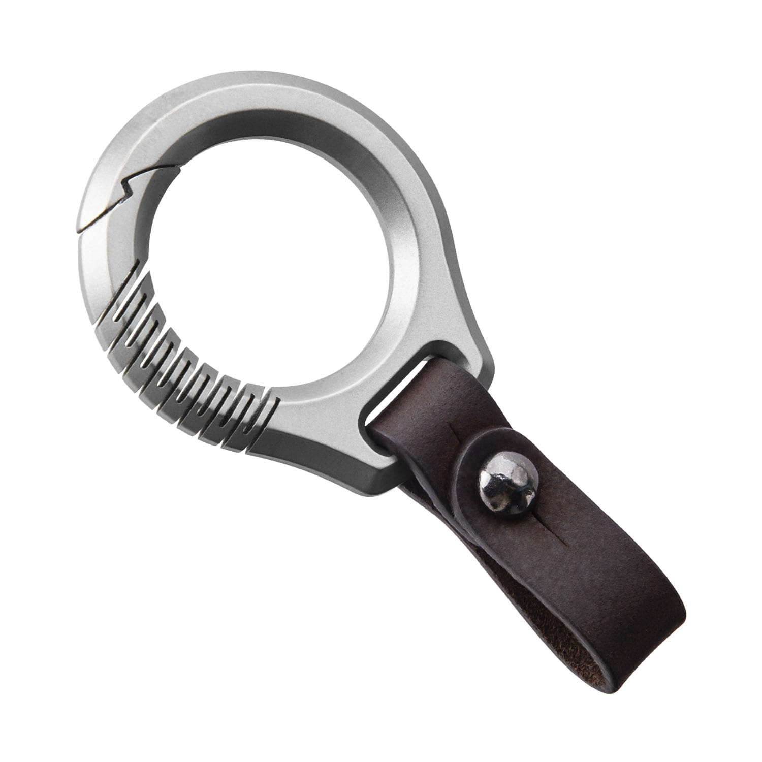 Titanium Keychain Bottle Opener Quick Release Belt Key Holder Leather Heavy Duty Car Carabiner Keychain Clip