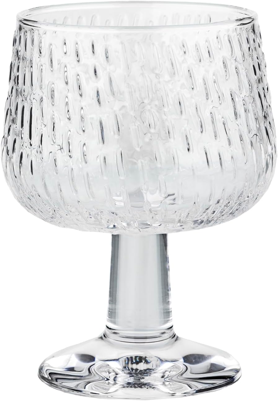 MARIMEKKO Syksy Glass Goblet – Refine Your Kitchen Décor with Our Iconic Glassware – Stylish & Mouth-Blown Glassware Drinking Glasses (8.8 oz)