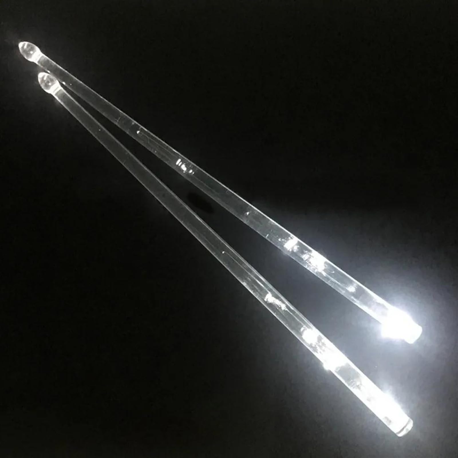 Schlagzeug-Zubehör 1 Paar Starke Und Langlebige Leuchtende Drumsticks 5A Drumsticks Mit Glow-in-the-Dark-Effekt (Color : White)