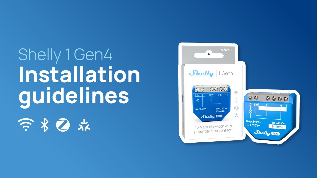 Shelly 1 Gen4 | Wi-Fi, Zigbee & Matter Smart Relay Switch
