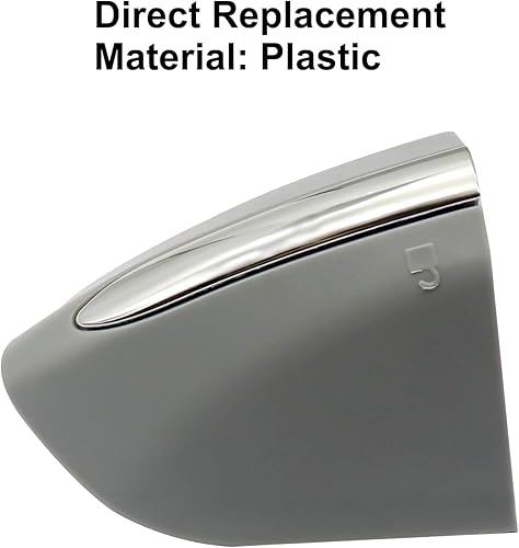 Miniatura 5 de DS7Z54218A15DC - Tapa de bisel para manija de puerta delantera y exterior del conductor, DS7Z-54218A15-DC, compatible con Edge Dark 2015-2020, gris