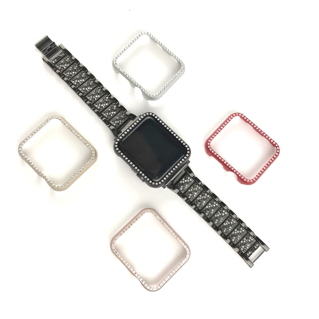 OSALADI 3pièces Coque De avec Strass pour Montre Connectée Bumper Résistant Aux Chocs Compatible avec Série