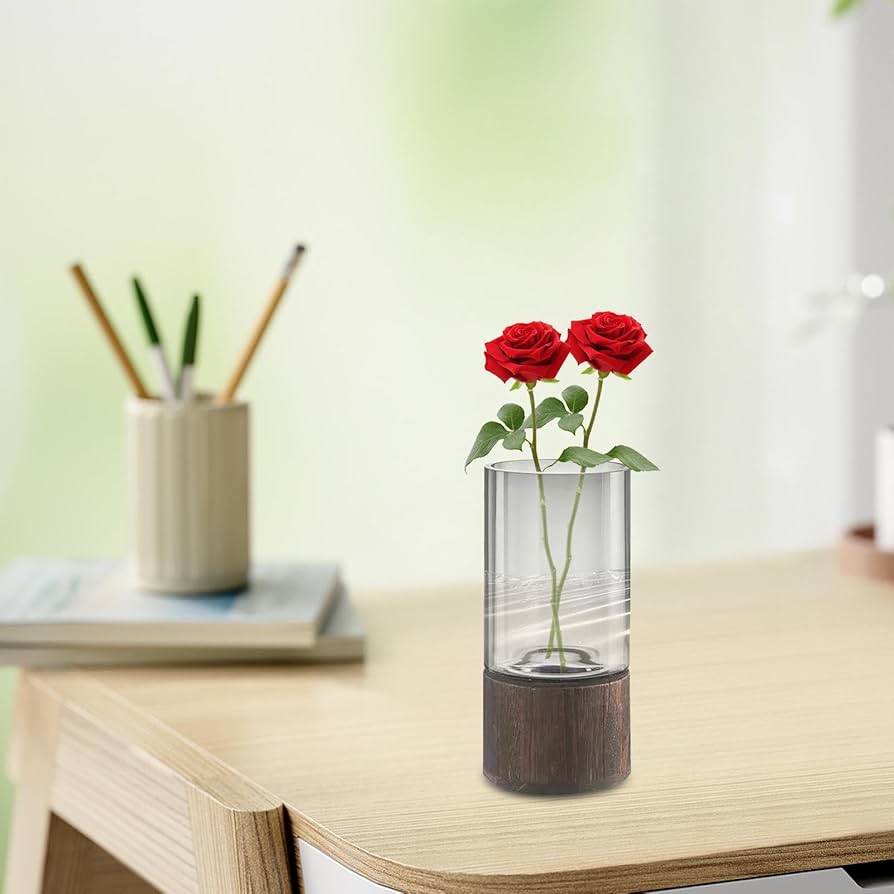 木製円筒形花瓶 hauspot_07-8112