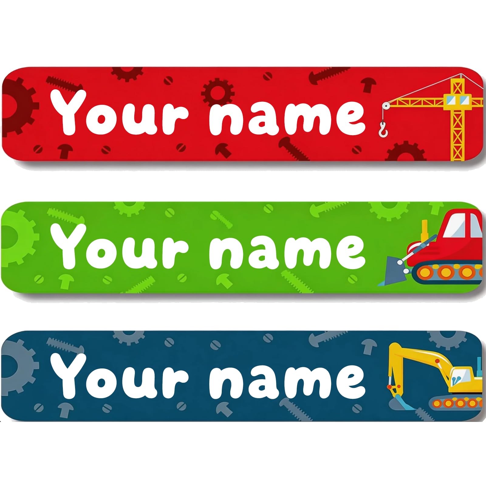 Personalized Waterproof Name Stickers for Kids, Washable Clothing Labels, Durable Name Tags for School, Kindergarten, Lunch Boxes, Books, Toys – Ideal Back to School（Different Cars）