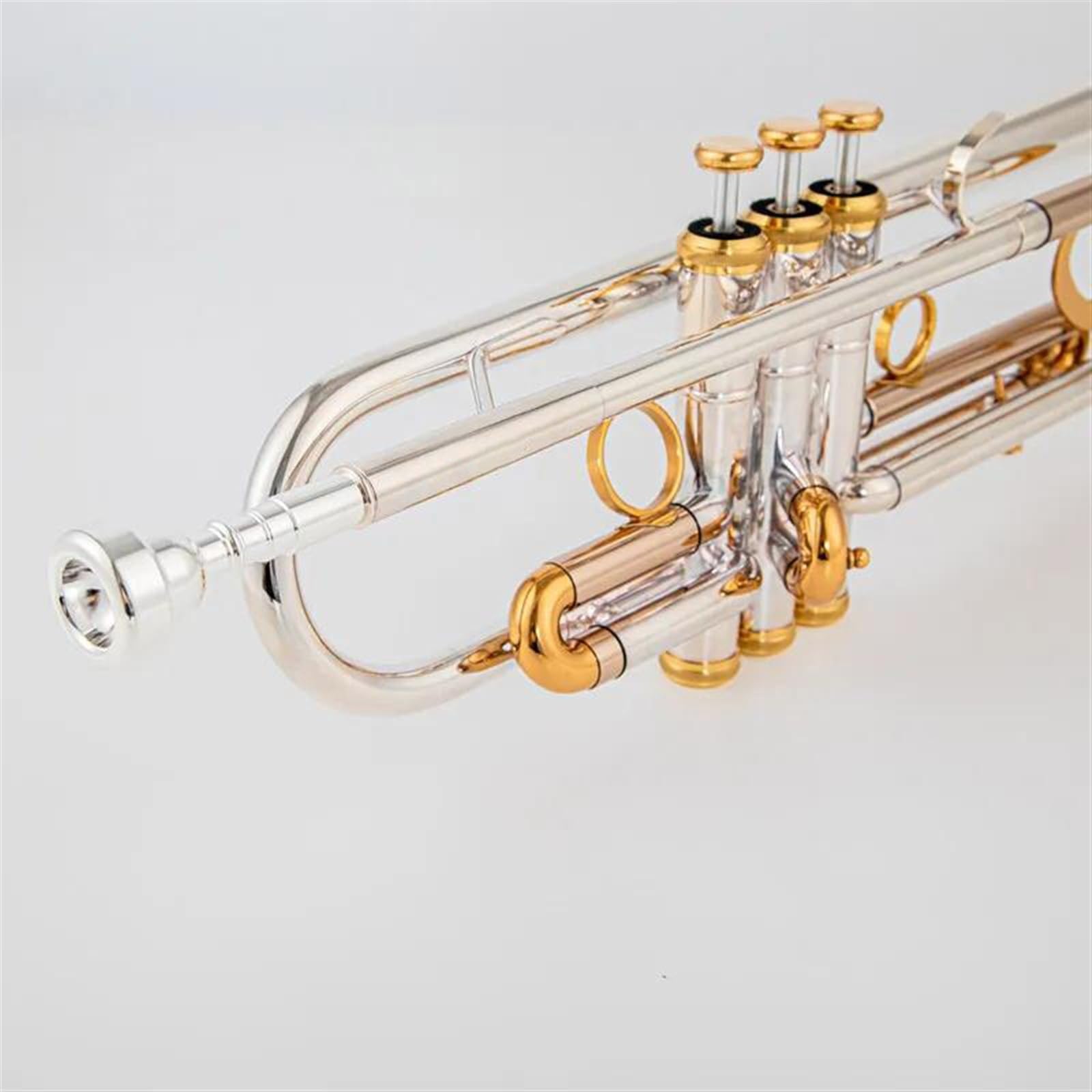 Trompeta Estándar Instrumentos De Trompeta En Si Bemol Instrumento Musical Profesional En Si Bemol De Latón Bañado En Plata Y Dorado Sonido Rico