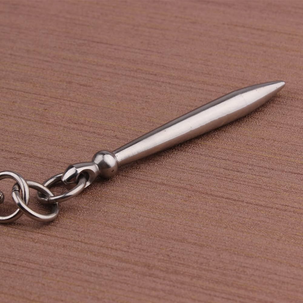 Frusta in Acciaio Inox A Nove Sezioni Frusta per Le Arti Marziali, Frusta per Il Combattimento di Autodifesa per Bambini, Adulti E Anziani,Jujube Stone,M
