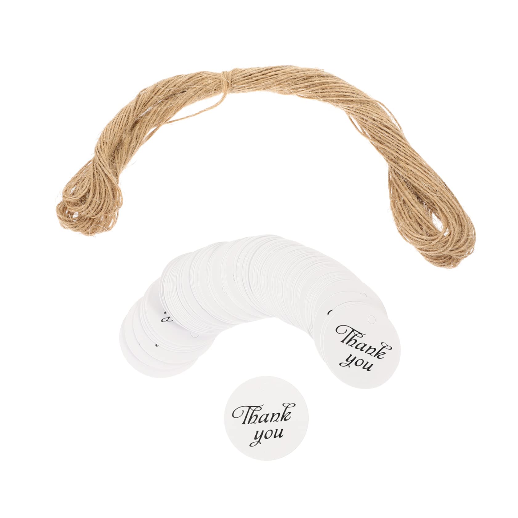 Beavorty 100pcs Thank You Tag Thank You Celebrating Tags Wedding Decoration Birthday Favor Tags Flower Embellishments Floral Decor Thank You Favor Tags Bridal Decorations Paper White