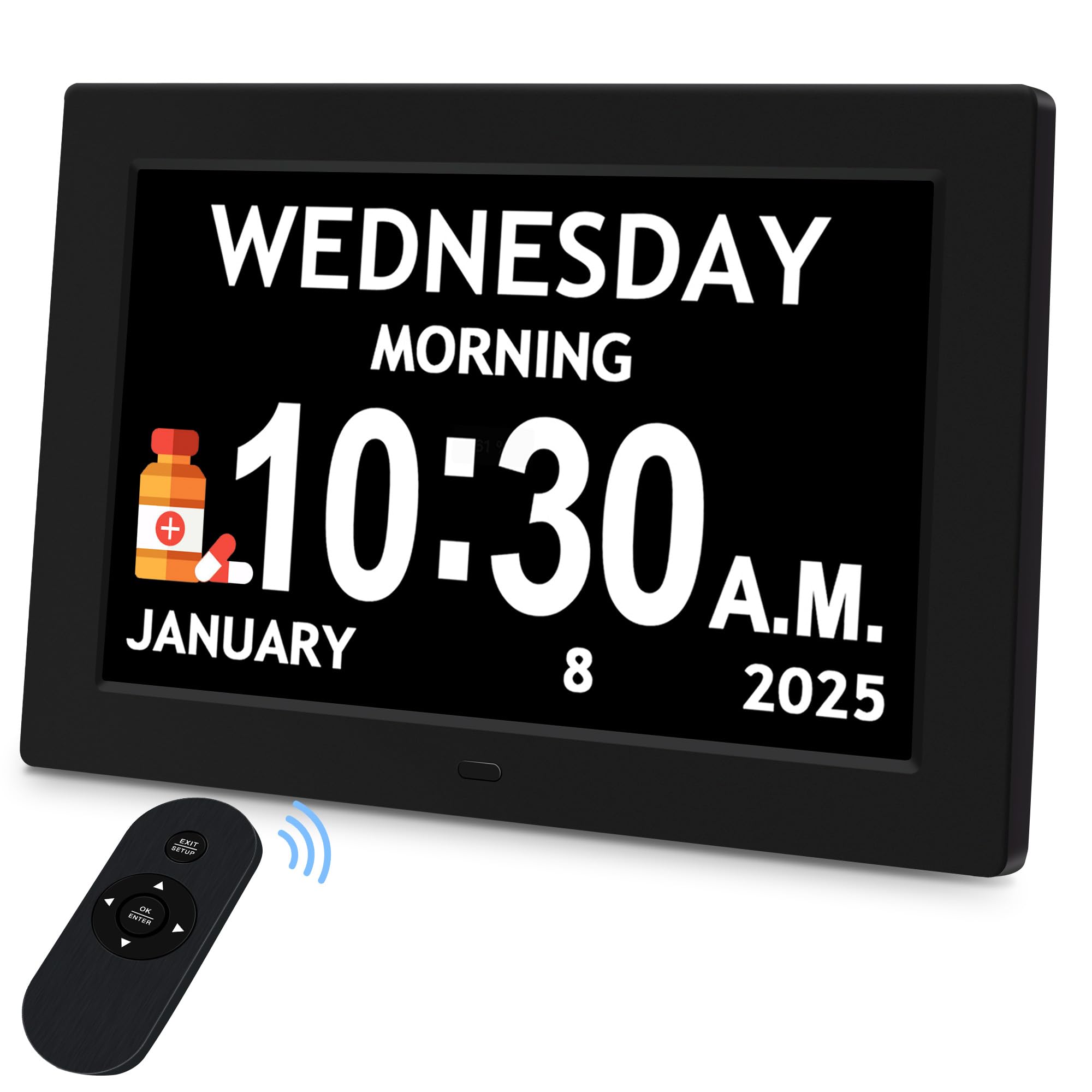 10.1'' Dementia Clock with Date and Time for Elderly, Clocks for Seniors