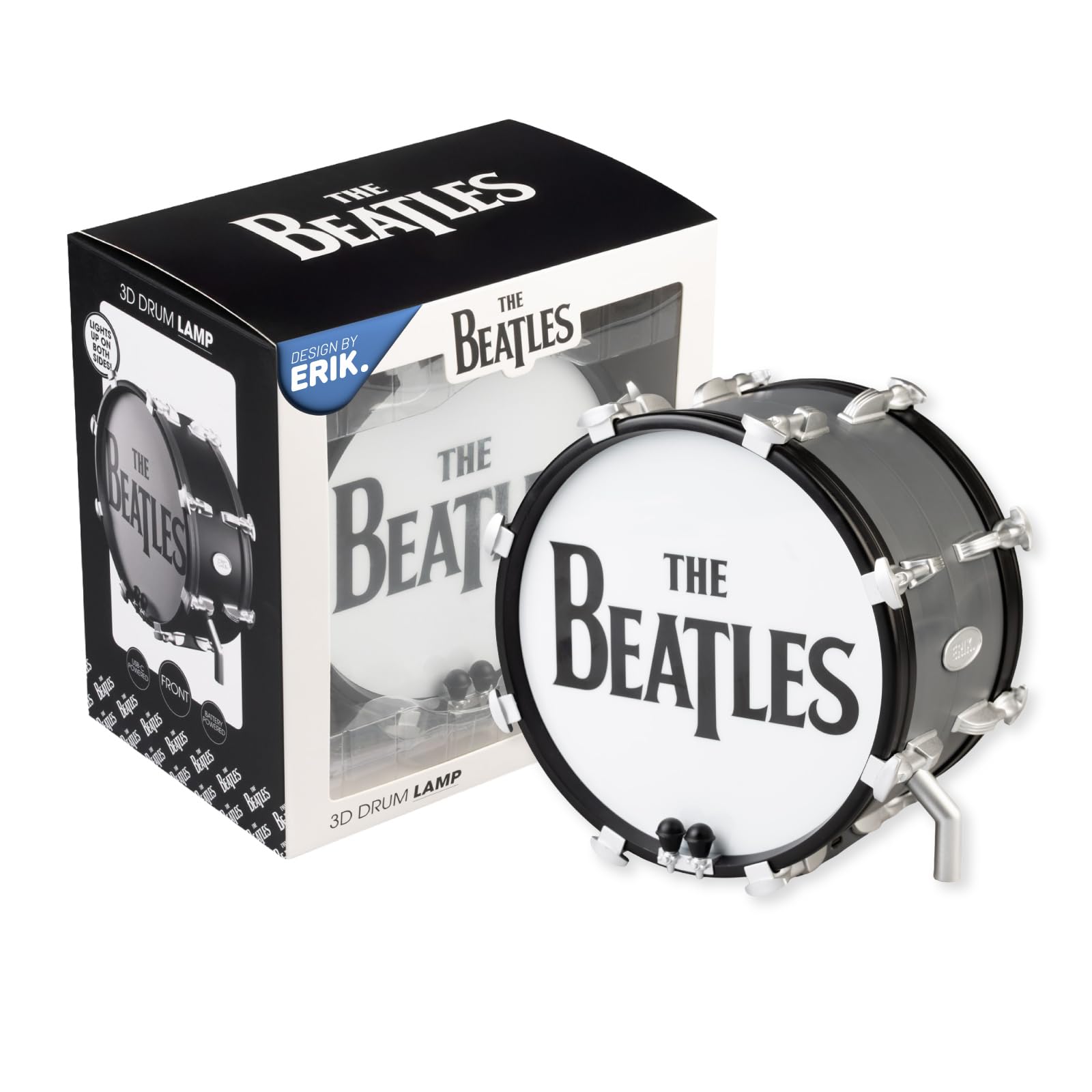 Grupo Erik Lampara The Beatles - Lampara escritorio: Figura con LUZ LED (USB/Pilas) Regalos originales - Decoracion Habitacion para amantes de Música Rock - Beatles merchandising