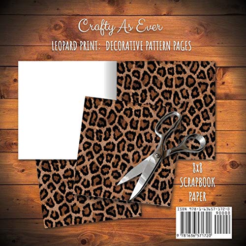 Leopard Print Scrapbook Paper Pad 8x8 Scrapbooking Kit for Cardmaking Gifts, DIY Crafts, Printmaking, Papercrafts, Decorative Pattern Pages image 4