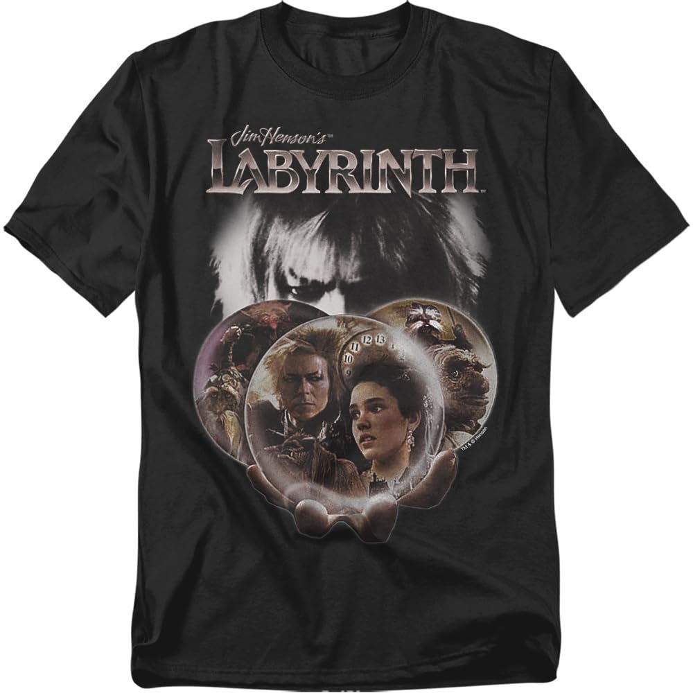 Jim Henson - Labyrinth Globes Unisex T Shirt, Black, Large