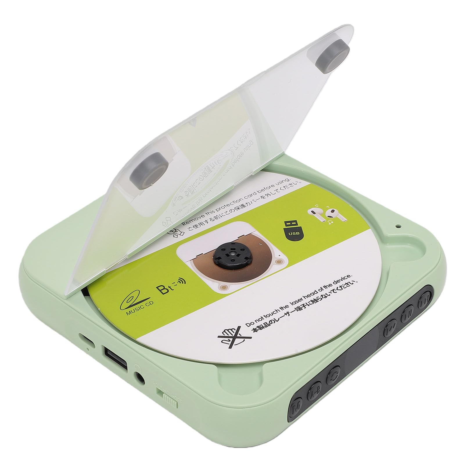 Bewinner Lettore CD Portatile con Bluetooth 5.3, Doppi Altoparlanti Stereo Lettore CD Compatto Ricaricabile con Display LCD 2000mAh per Ascolto All'aperto in Auto Domestica