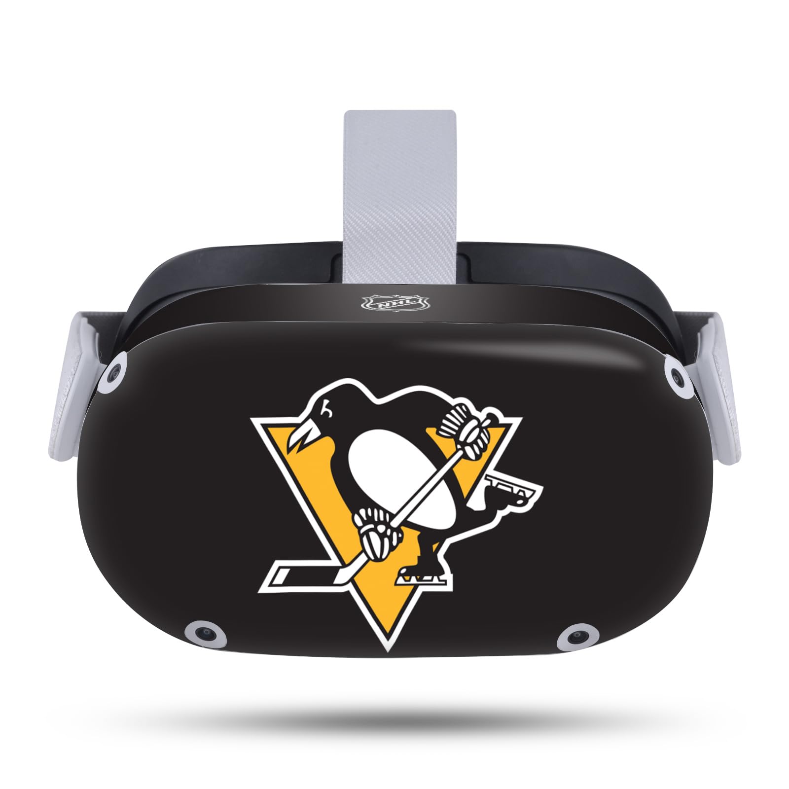 Head Case Designs Officially Licensed NHL Plain Pittsburgh Penguins Vinyl Sticker Skin Decal Cover Compatible with Meta Quest 2