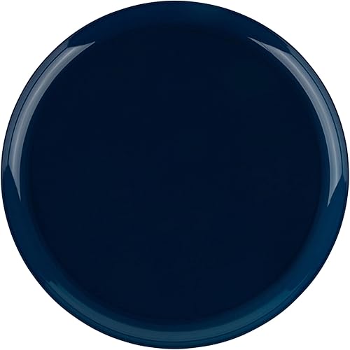 EcoQuality Platos de plástico desechables redondos azules de 10.6 pulgadas  Plato de cena desechable grande resistente para bodas, vajillas, platos