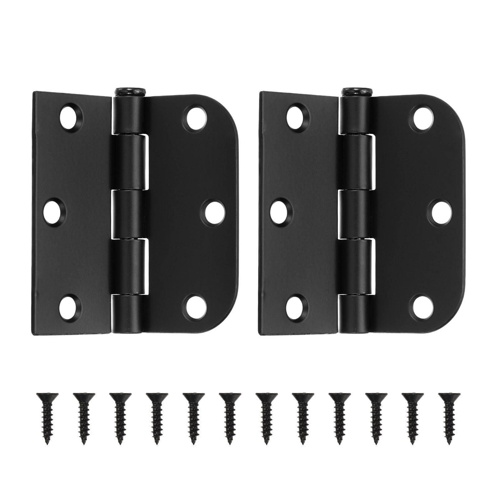 Charnière de porte à roulement à billes noir mat 3 pièces sourcing map
