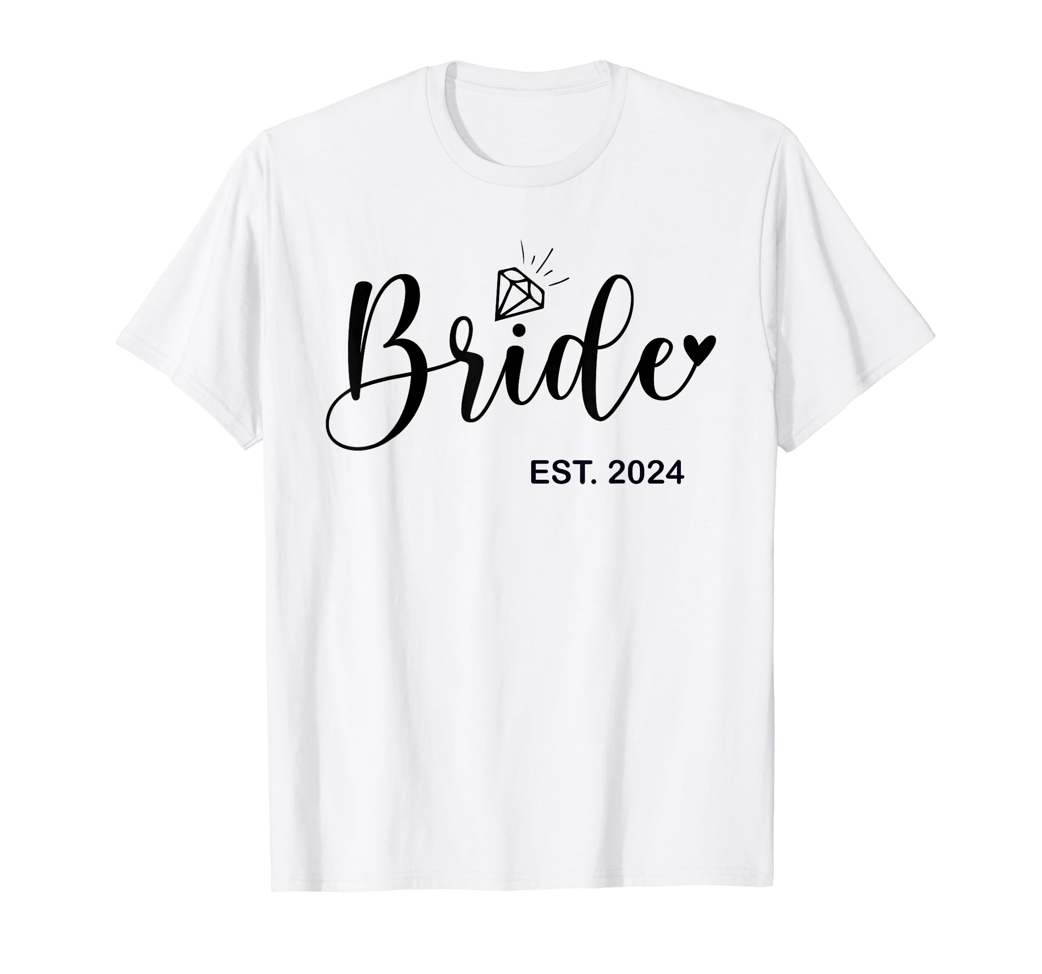 Engagement Party Husband & Wife Matching CoupleBride Est. 2024 Bridal Wedding Matching Gifts Woman T-Shirt