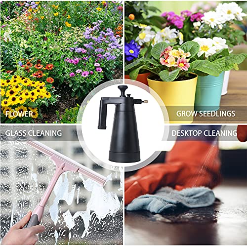Flora Guard 0.4 Gallon Handheld Garden Pump Sprayer - Adjustable Nozzle, Pressure Pump, Safety Valve, Pressure Water Spray Bottle Ideal For Watering, Fertilizing, And Other Cleaning Solutions (1.5L) #TOP1